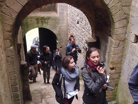 at castle